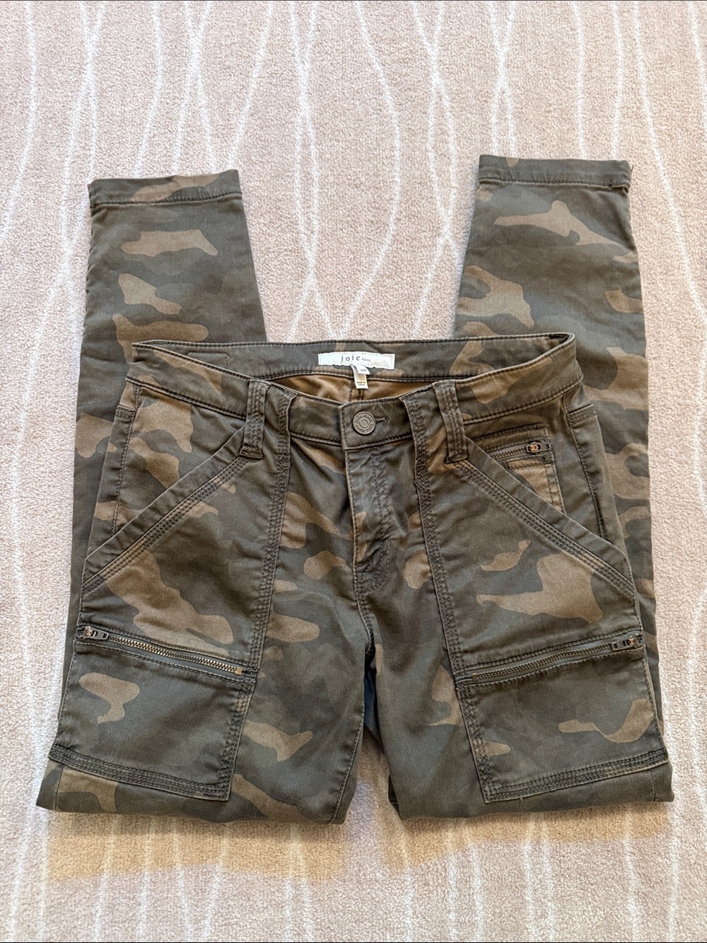 Joie Women’s Camouflage Skinny Jeans - Olive & Brown size 25